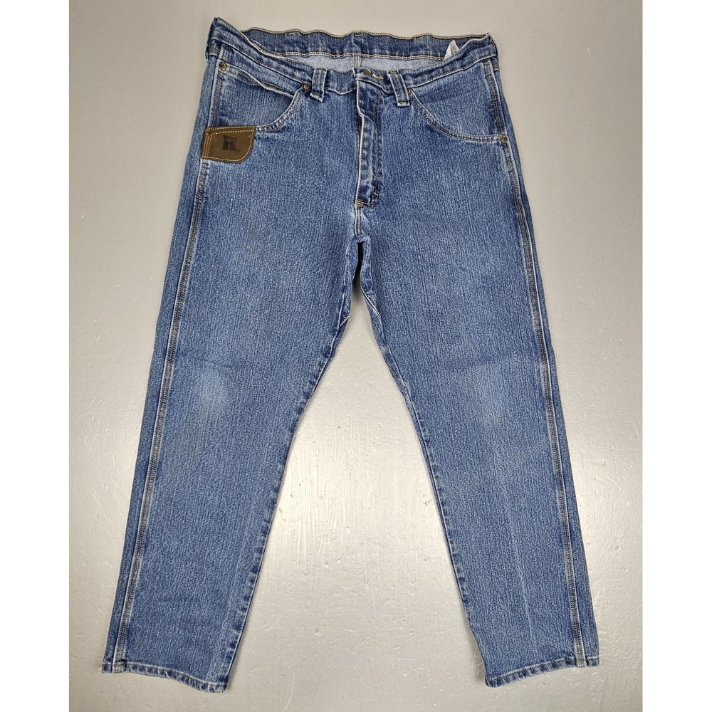 Wrangler Riggs Workwear Jeans Mens 34x30 Blue Workwear Denim Straight Leg‎